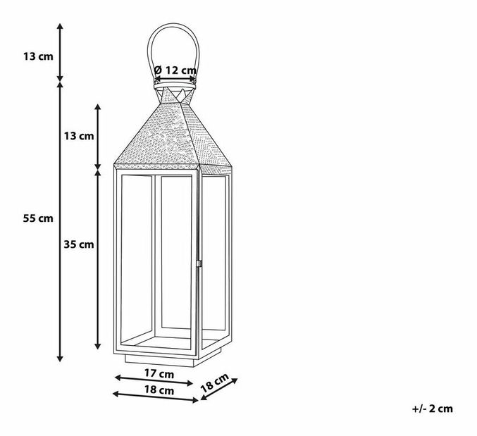 Felinar BAGUIO 55 cm (oțel inoxidabil) (alamă)