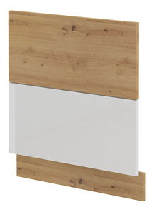Vrata za ugradbenu perilicu posuđa Arryn ZM 570x596 (Hrast artisan + bijeli sjaj)