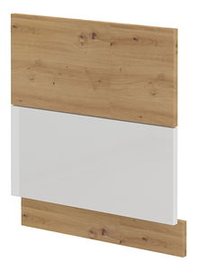 Uși pentru mașina de spălat vase, încorporată Arryn ZM 570x596 (stejar artisan + alb lucios)