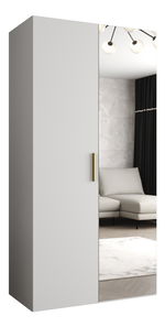 Ruhásszekrény 100 cm Borry 2 (fehér + arany)