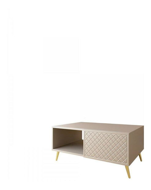 Konferenčný stolík Baranto 1SZ (pieskovo béžová + zlatá) 