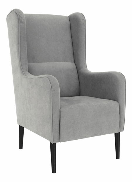 Kreslo ušiak Brius (sivá)