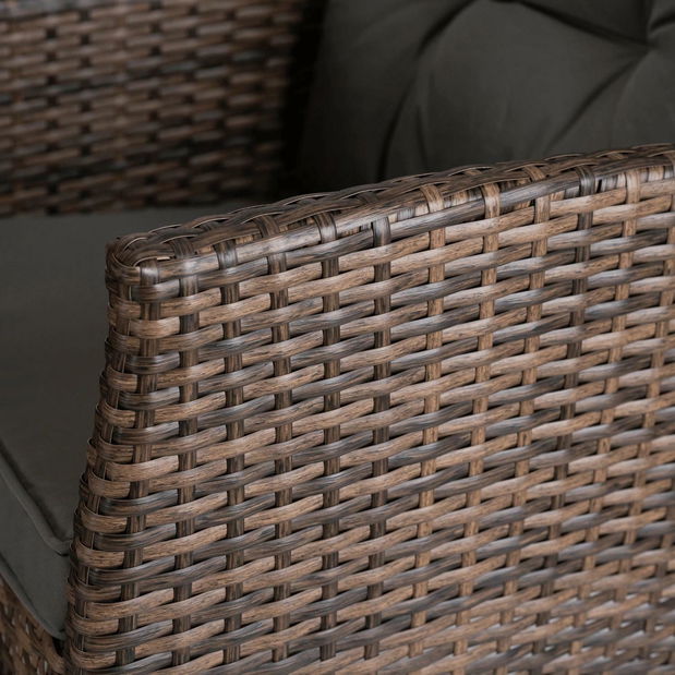 Set mobilier de grădină Adaptarlas (maro) (pentru 7 persoane)