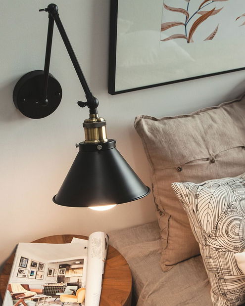 Fali lámpa szett (2 db.) NARIVA (fém) (fekete)