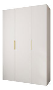 Šatníková skriňa 160 cm Carmela 40-4 (biela + zlatá)