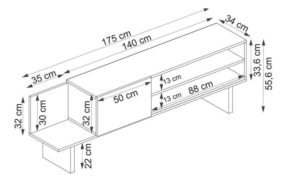 Dohányzóasztal Medude 3 (bézs + antracit) 