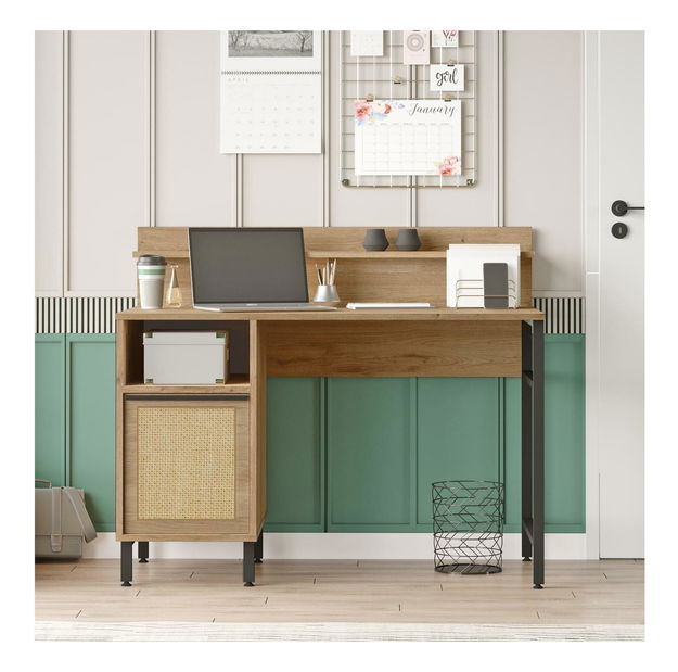 Masă PC Otto 16 (nuc + stejar + negru)