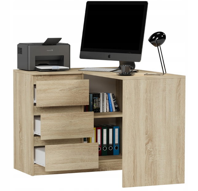 Kutni PC stol Nolmir (hrast sonoma) (L)