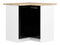Sarok alsó konyhaszekrény Ozara S90 90 (fehér + fényes fekete)