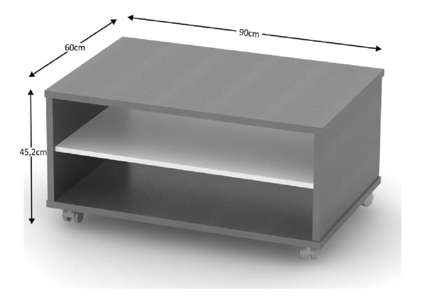 Masă de cafea Hamila NEW TYP 32 (grafit + alb)