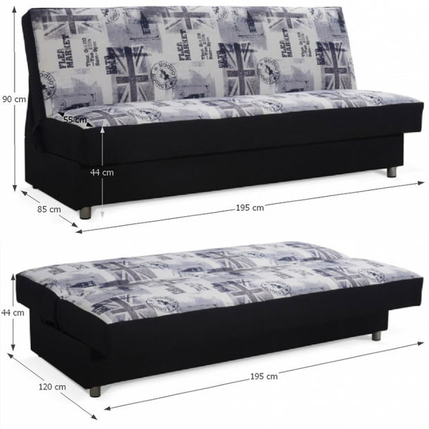 Pohovka trojsedačka Salisa sivá