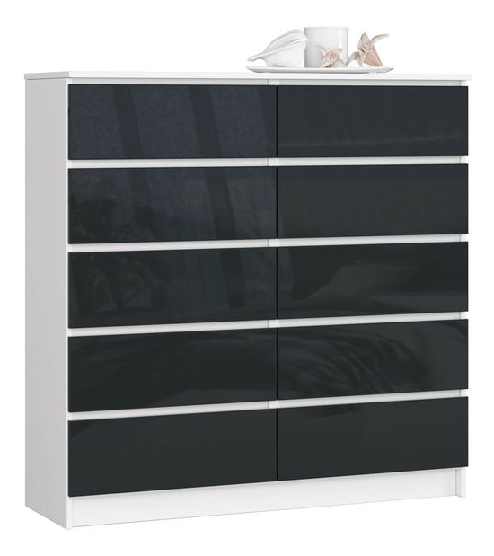 Comodă Kapil III (grafit lucios)