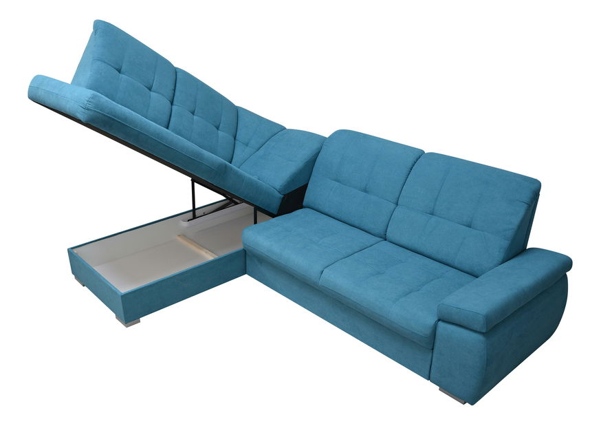 Rohová sedačka Gerania (tyrkysová) (L)