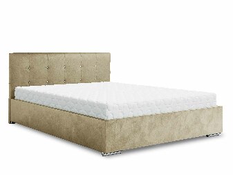 Bračni krevet 160 cm Lonnie (bež) (s podnicom i prostorom za odlaganje)