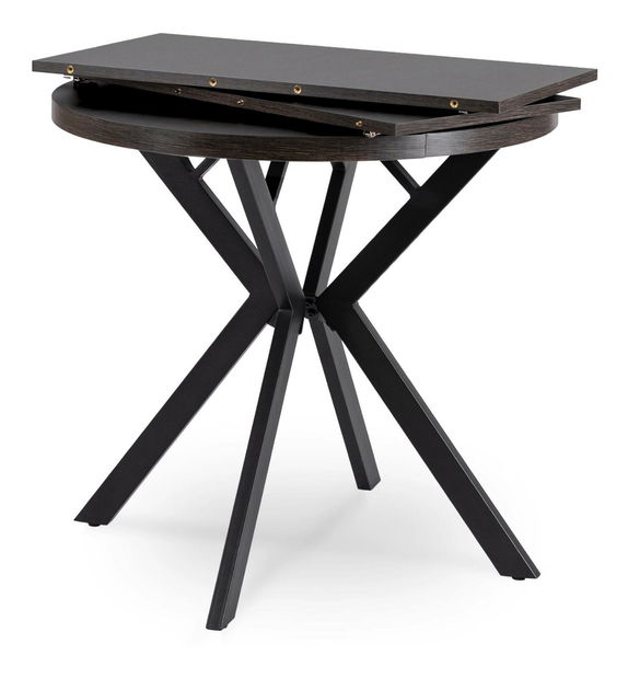 Masă sufragerie extensibilă Desistir (negru) (pentru 4-8 persoane)