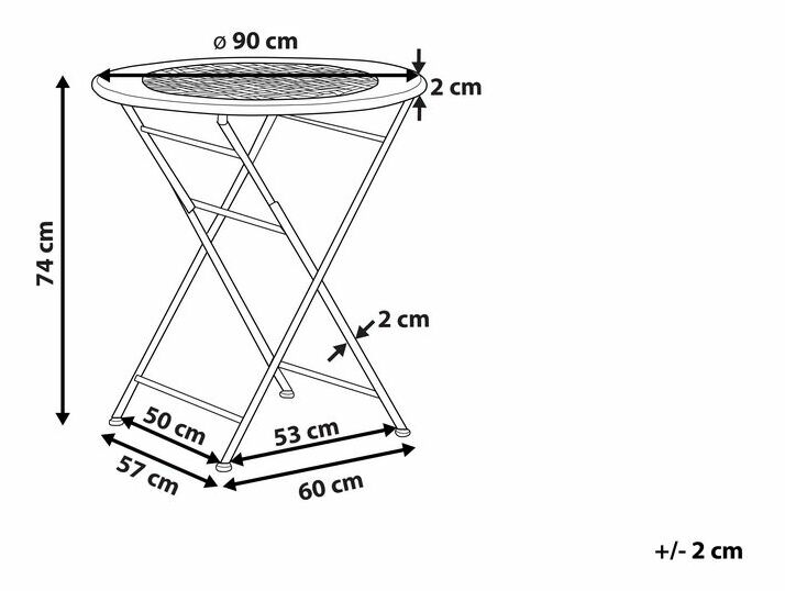 Záhradný stôl Basilia (krémovobiela)