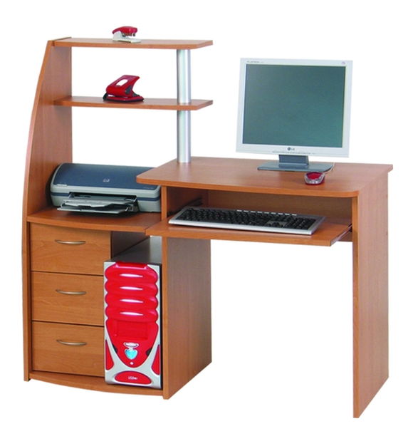 PC stolík Viking (s regálom)