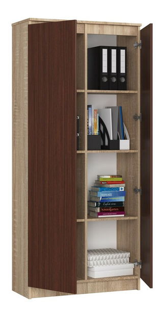 Dulap de haine Rainer II (Stejar sonoma + wenge)