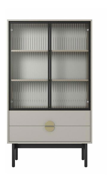 Vitrína Stellia S6 (sivobéžová)