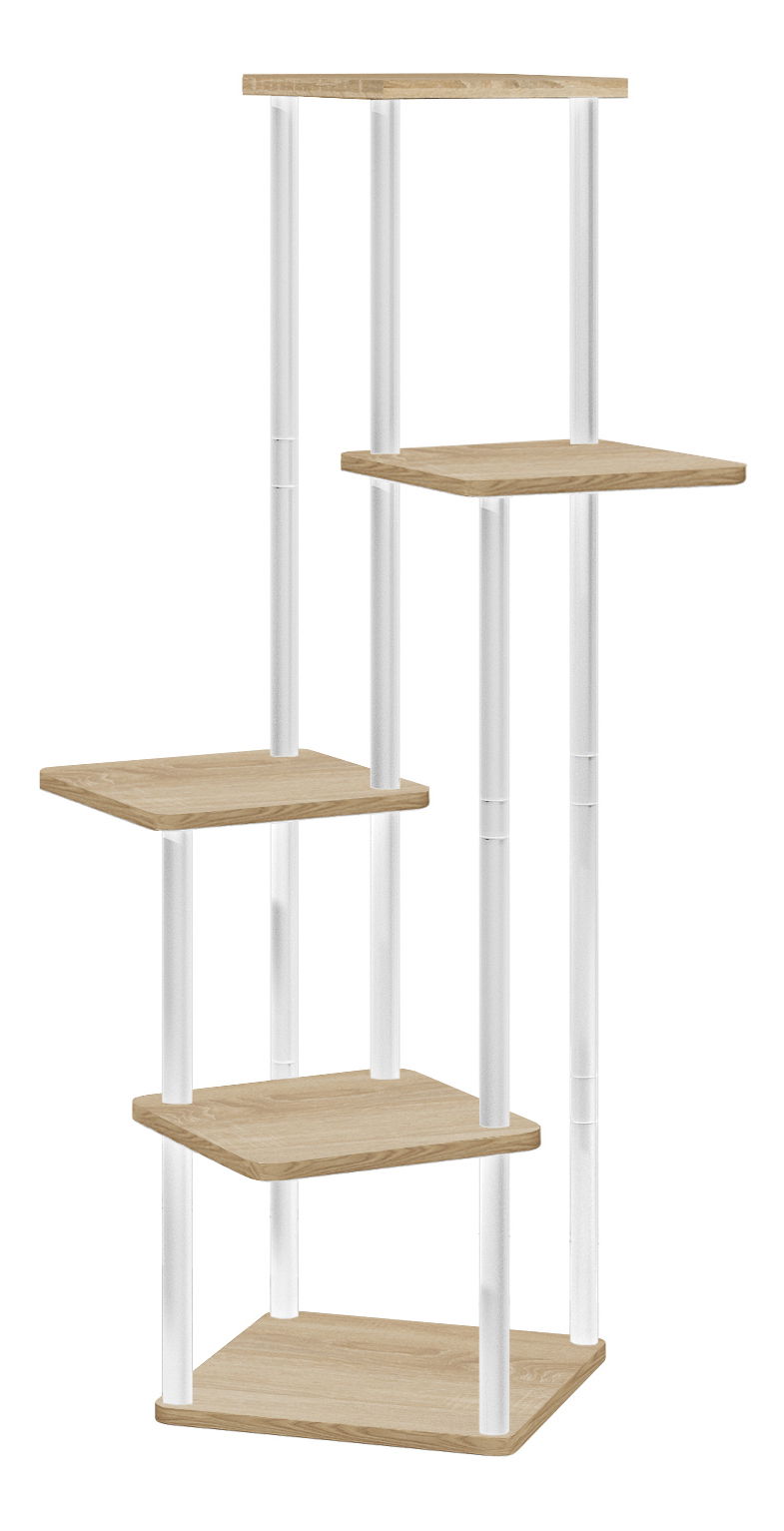 Suport metalic pentru fori Anita (alb + stejar sonoma)