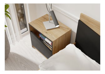 Spavaća soba Avain (hrast + crna)