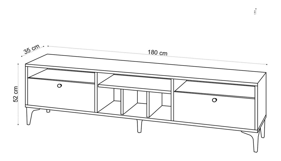 TV asztal/szekrény Aliex 9 (tölgy)
