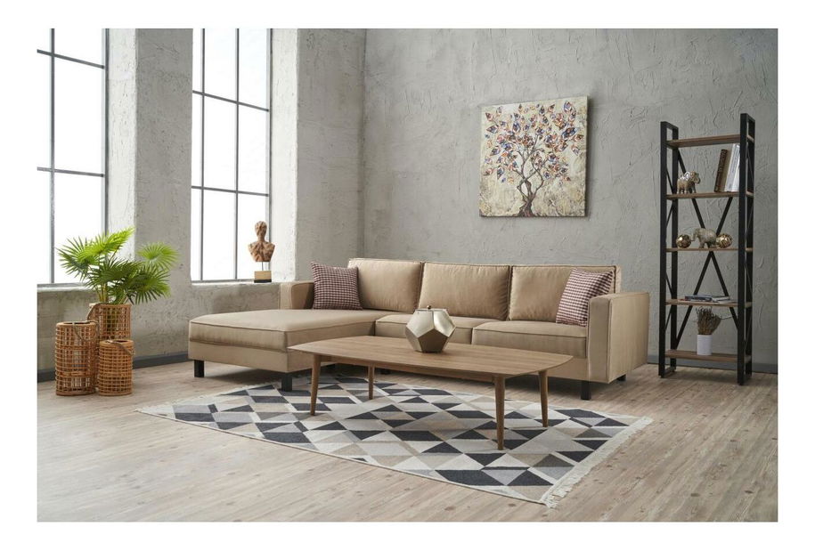 Sarokkanapé Kalen 1 (B) (krém bársony)