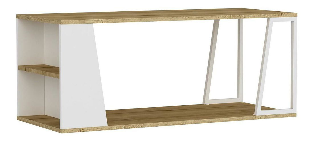 Stolić za kavu Nidupe 2 (zafirov hrast + bijela)