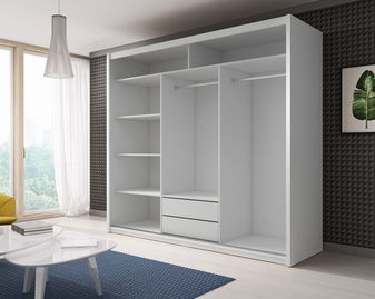 Šatníková skriňa Denise 235 (biela)