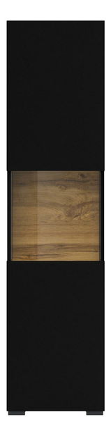 Vitrína Avernic Typ 05 (onyx čierna + dub wotan)