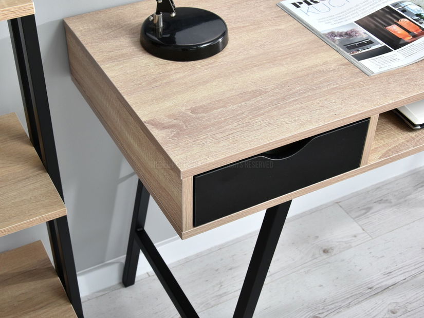 PC stolić Gavon (hrast + crna)