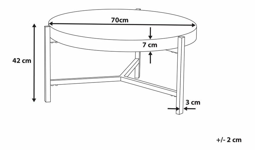 Dohányzóasztal Biaton (világosszürke)