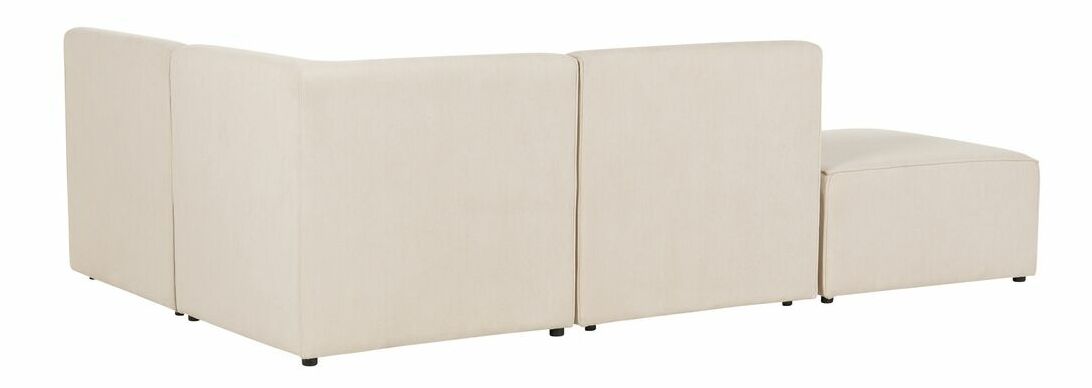 Rohová sedacia súprava s taburetkou Lemia (béžová) (L)