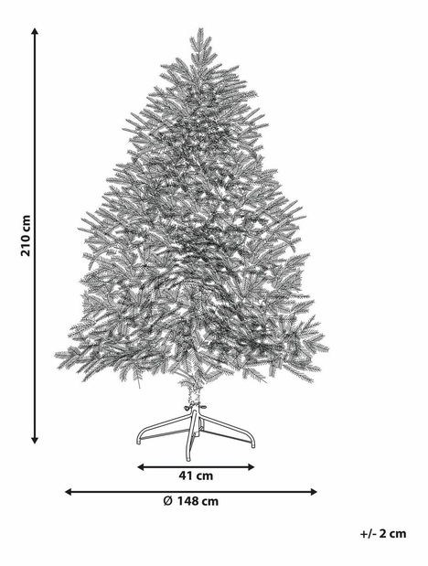 Božićno drvce 210 cm Bresco (bijela)