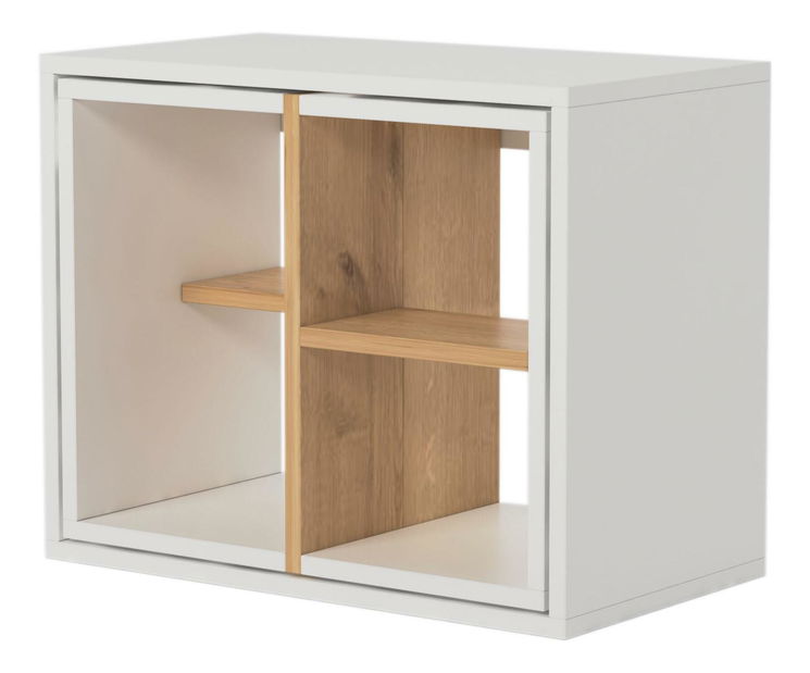 Set 3ks. konferenčných stolíkov Naleta 1 (biela + dub)