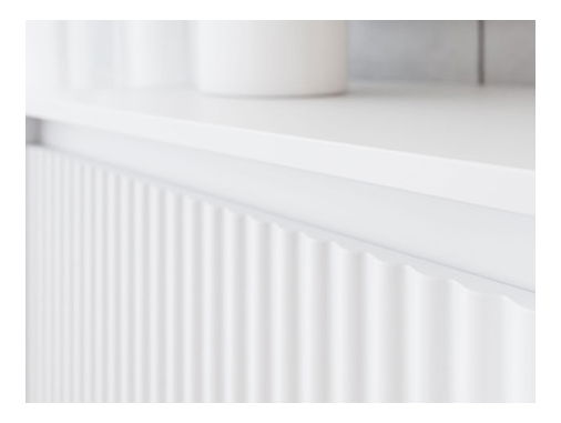 Set mobilier living Somkera I (alb + Negru) 