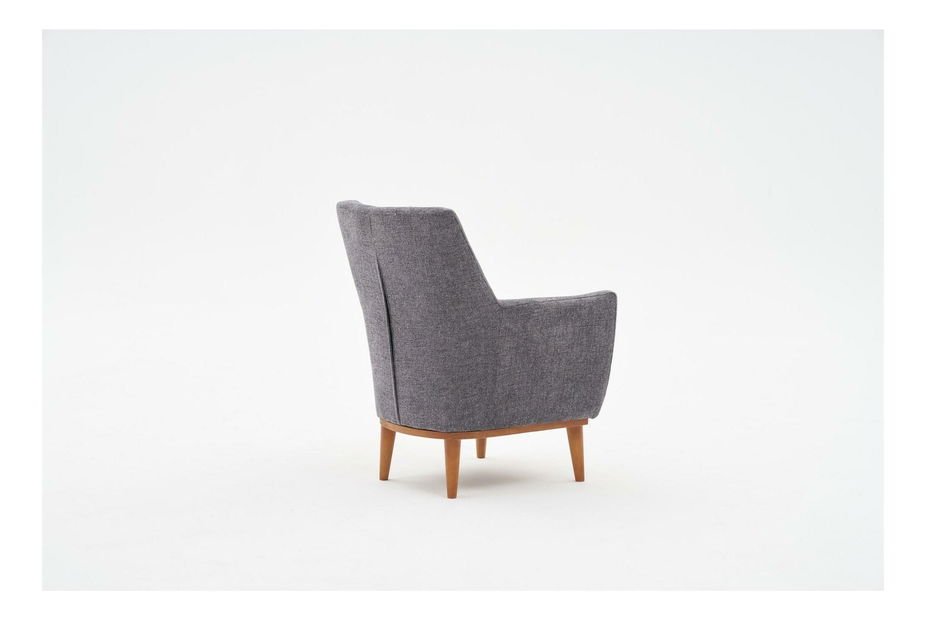 Kreslo Goncoletta (sivá + orech)