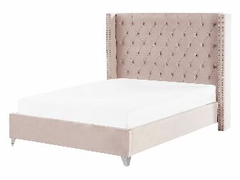 Manželská posteľ 140 cm Lubbka (ružová)