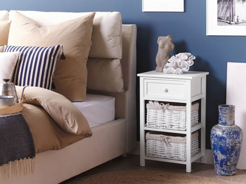 Nočný stolík Fulton (biela) *výpredaj