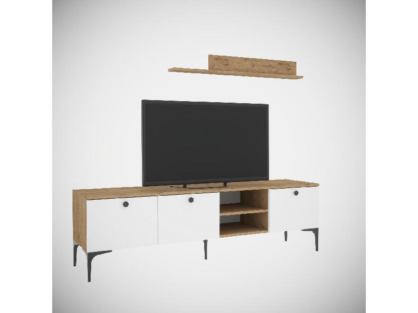 Mobilier living Nivavo (stejar + alb) 