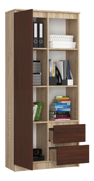 Regál Rehana (dub sonoma + wenge)