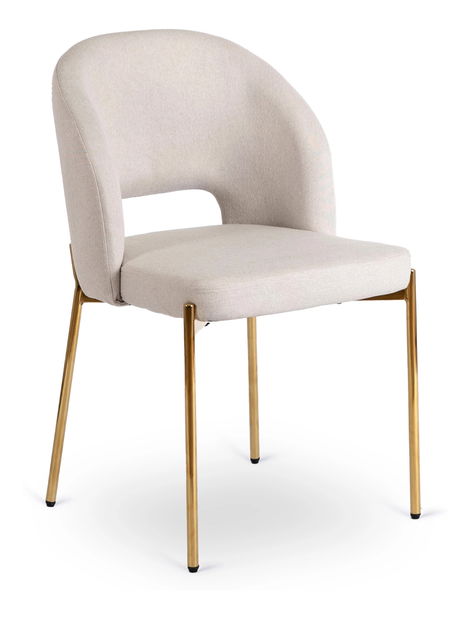 Jedálenská stolička Boss (krémová + zlatá) 