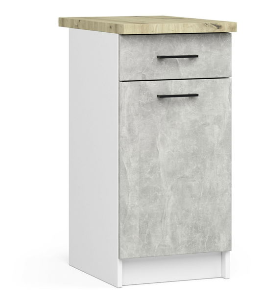 Kuchynská zostava 180 cm Ozara (biela + betón)