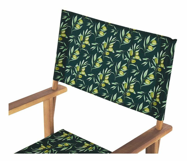 Set 2 buc șezlong de grădină cu huse de rezervă Ciala (gri+ model măslin)