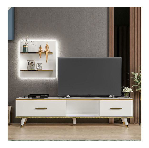 Nappali fal Mevala 2 (fehér + arany) 