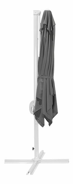 Záhradný slnečník MANIZA (biela + tmavosivá)