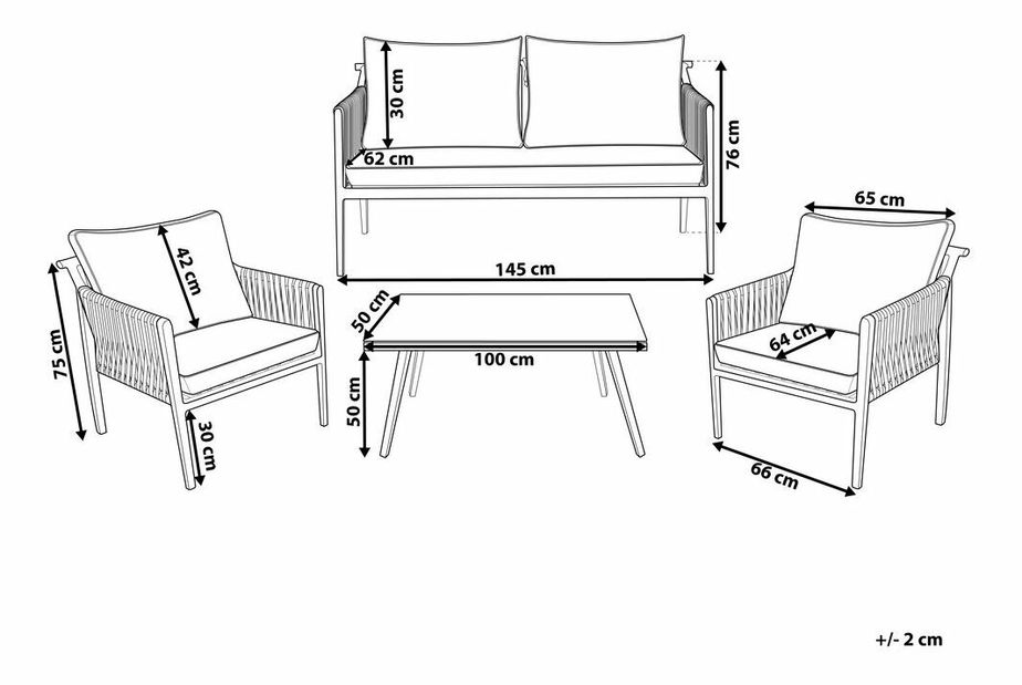 Ülőgarnitúra Lahaina (fehér)
