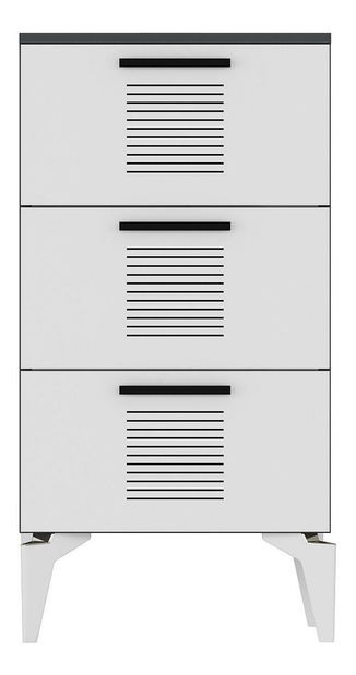 Szekrény Vipapo 6 (antracit + fehér) 