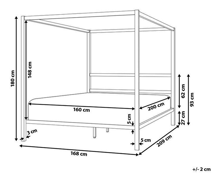 Manželská posteľ 160 cm Lesta (biela)