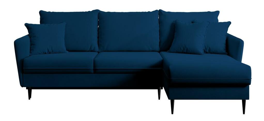 Rohová sedacia súprava Vivaldio L (modrá + čierna)